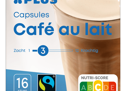 Coffee capsules café au lait fair trade