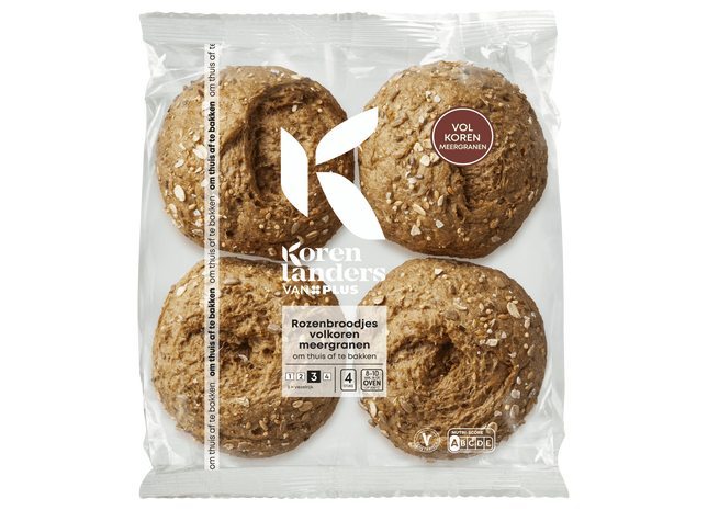 Korenlanders Rozenbroodjes Volkoren Meergranen