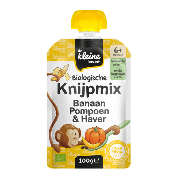 De Kleine Keuken Organic squeeze mix 6+ banana pumpkin