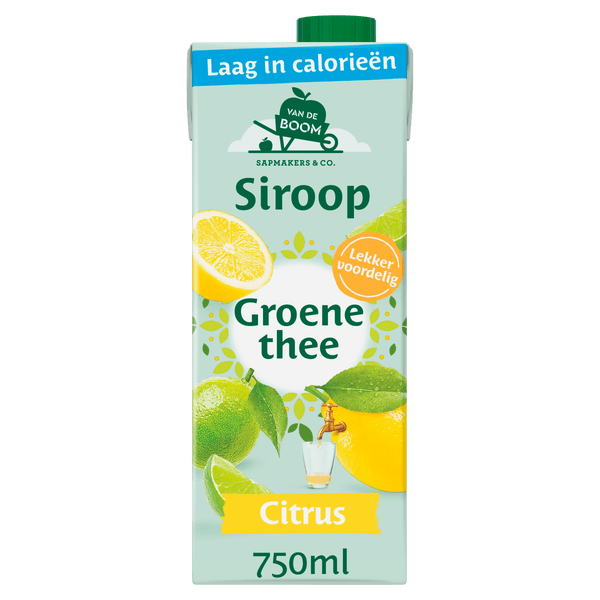 Van de Boom Siroop groene thee citrus