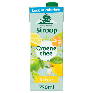 Van de Boom Siroop groene thee citrus