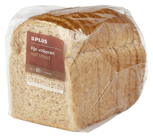 Rond fijn volkoren half