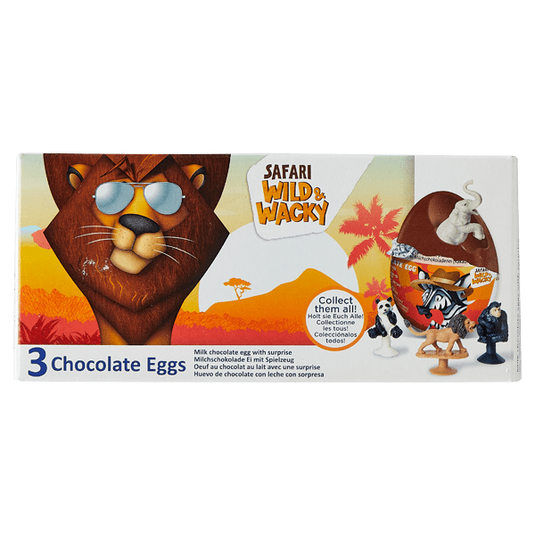BIP Safari Schokoladeneier 3er-Packung