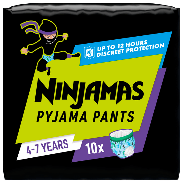 Ninjamas Absorberende blauw pyjamabroekjes  4-7