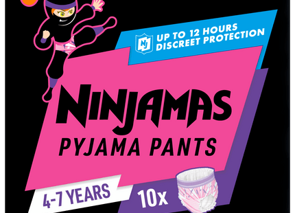 Ninjamas Absorberende pyjamabroekjes roze 4-7