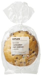 Schotel eierkoeken met rozijnen