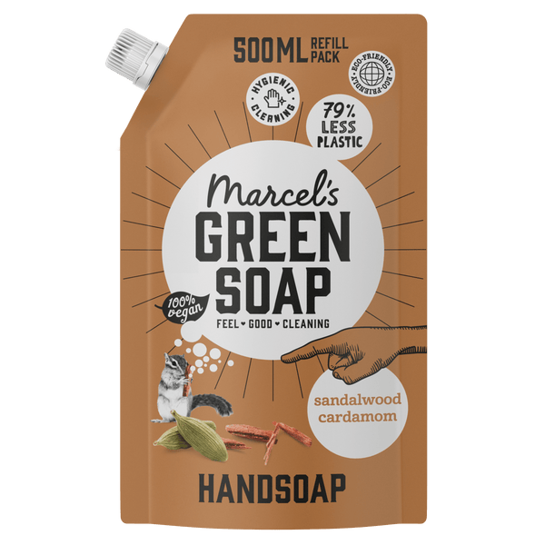 Marcel's Green Soap Handzeep Sandelhout & Kardemon navul