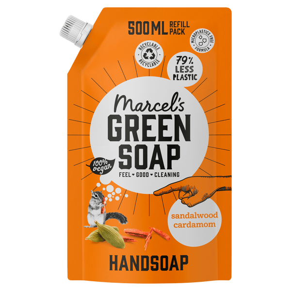 Marcel's Green Soap Handseife Sandelholz & Kardamom Nachfüllung