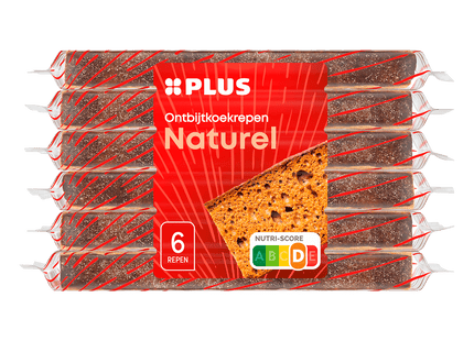 Ontbijtkoekrepen Naturel 6 pack