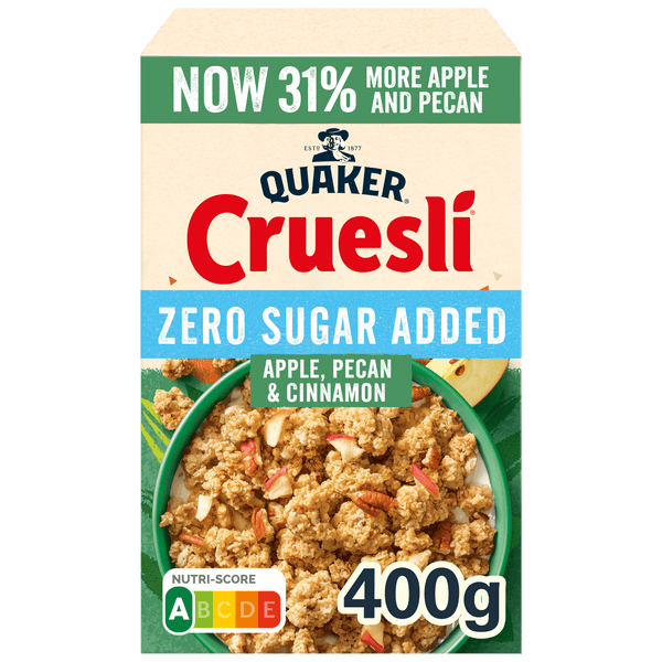 Quaker Cruesli No Added Sugar Apple & Pecan