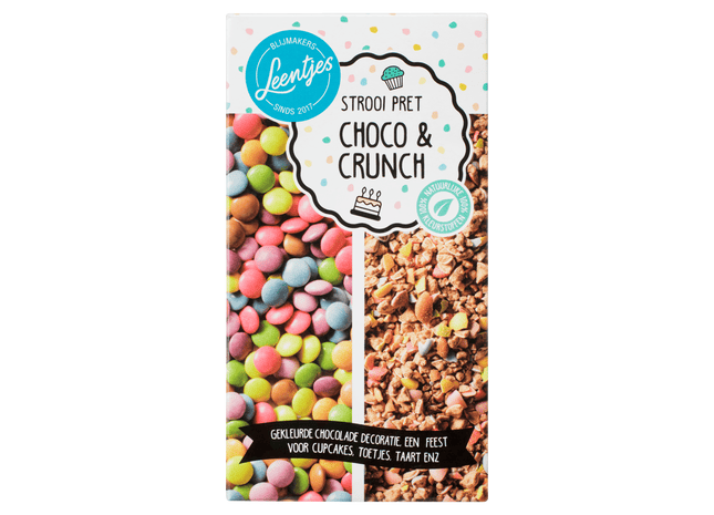 Leentjes Streuen Sie lustige Schokolade und Crunch