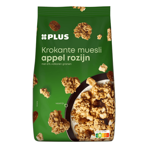 Knuspermüsli Apfel und Rosinen