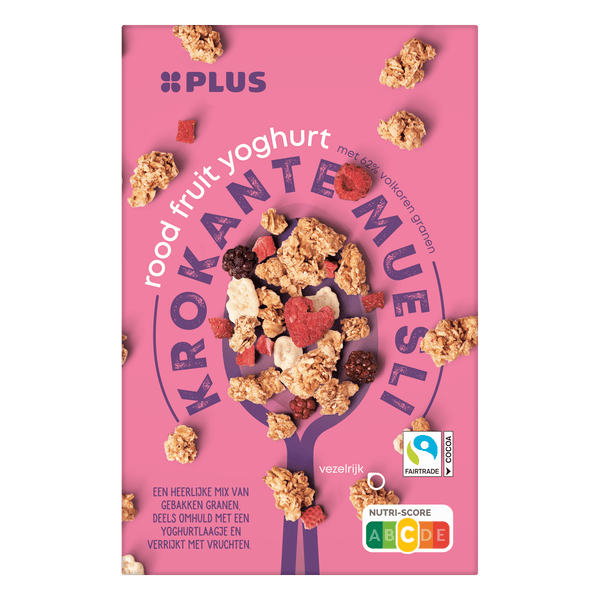 Krokante muesli rood fruit - yoghurt