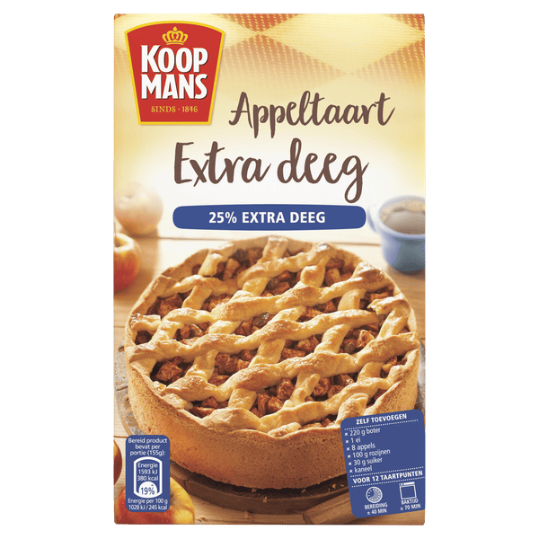 Koopmans Apfelkuchen extra Teig Backmischung