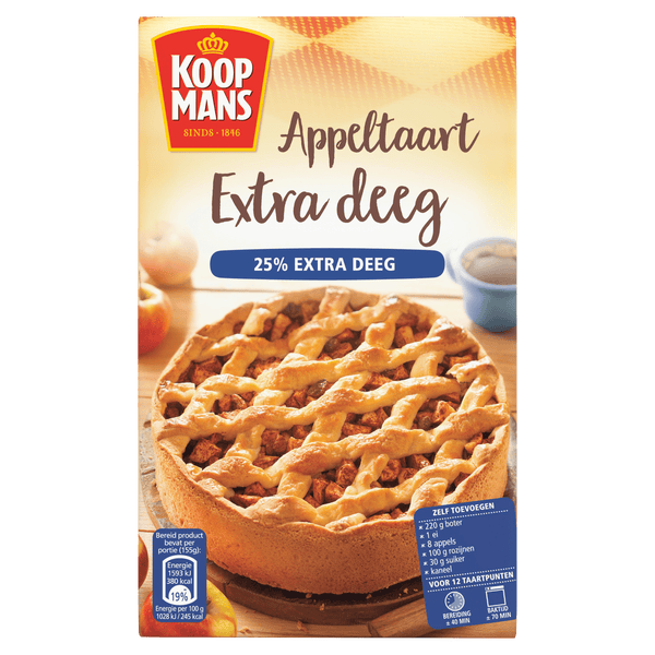 Koopmans Appeltaart extra deeg bakmix