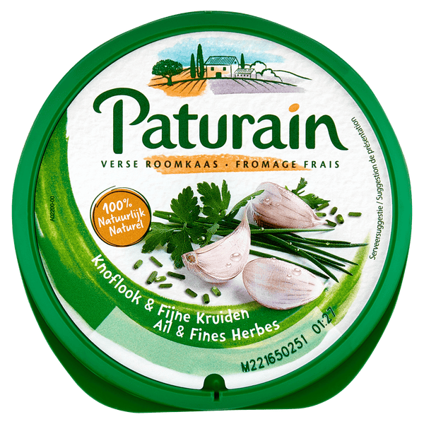 Paturain Roomkaas knoflook & fijne kruiden
