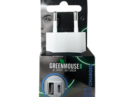 GreenMouse Dual Wall Charger - USB & USB-C