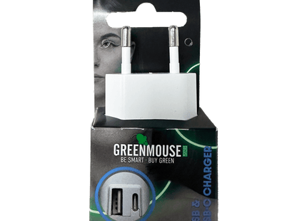 GreenMouse Dual Wall Charger - USB &amp; USB-C