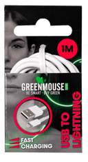 GreenMouse Lightning data cord - 1m