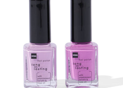 long lasting nagellak set paars 2-delig