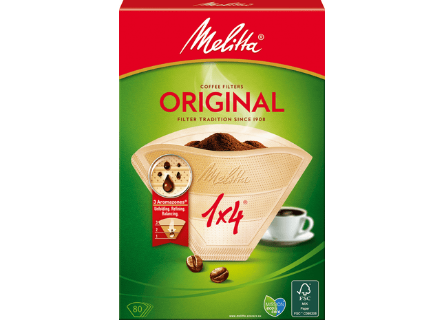 Melitta Koffiefilters original 1x4 bruin