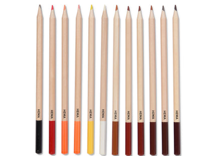 portrait colored pencils - 12 pcs