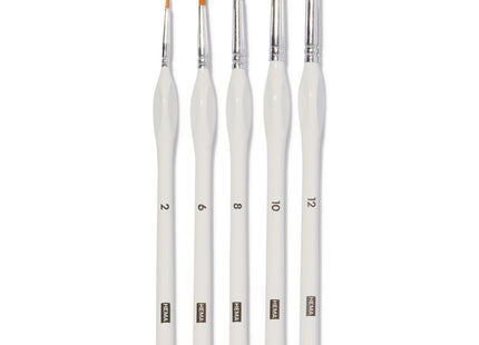 painting brushes with round tip - 5 pcs