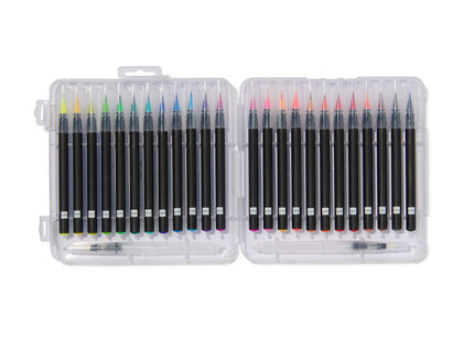 brush pens + refillable water brushes 26 pcs