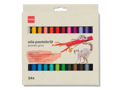 olie pastelkrijt - 24 stuks