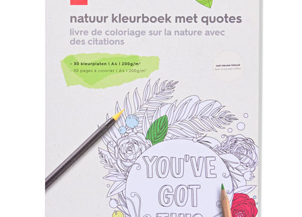 kleurboek A4 natuur quote