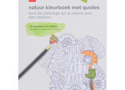 natuur kleurboek met quotes