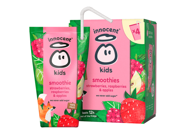 innocent Kids smoothie strawberry raspberry 4st