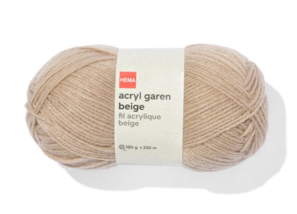 acrylic yarn beige 100gram 250meter