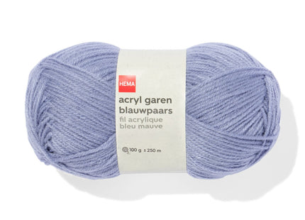 acryl garen blauwpaars 100gram 250meter