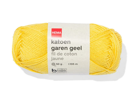 katoen garen geel 50gram 105meter