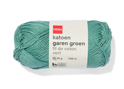 cotton yarn green 50gram 105meter