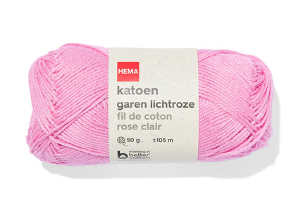 katoen garen lichtroze 50gram 105meter