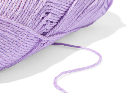 cotton yarn lilac 50gram 105meter