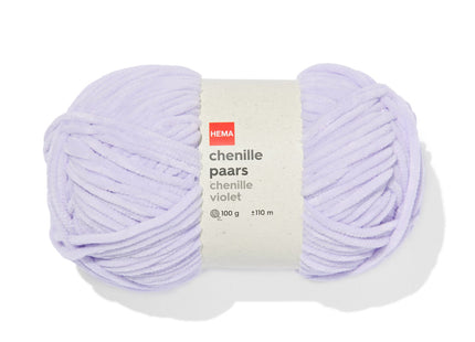 chenille paars 100gram 110meter