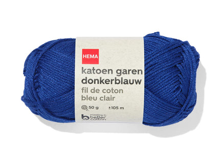 katoen garen donkerblauw 50gram 105meter