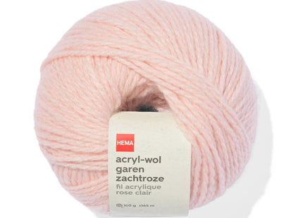 acrylic wool yarn soft pink 100gram 165meter