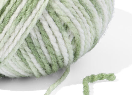 acrylic wool yarn green melange 100gram 165meter