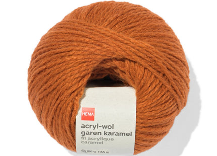 acryl-wol garen karamel 100gram 165meter