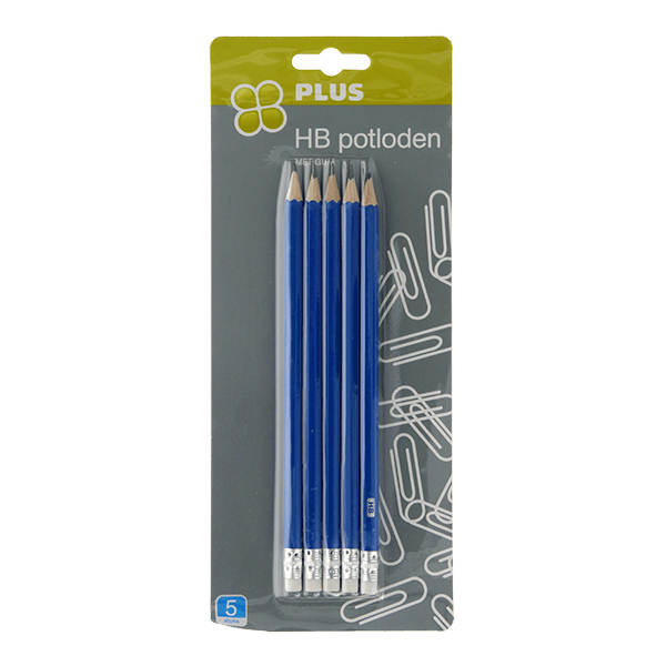 HB Potloden met gum FSC
