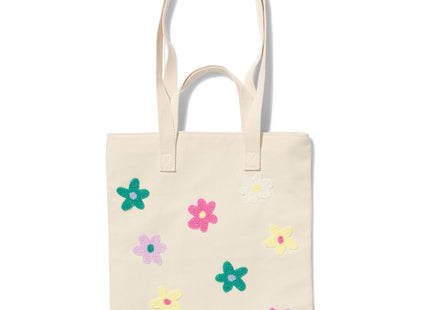 canvas bag with terry flowers 36x42