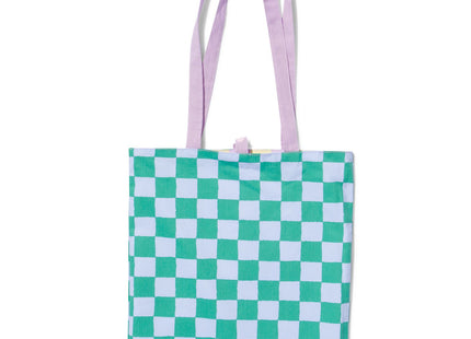 canvas bag with blocks 42x36 foldable and reversible