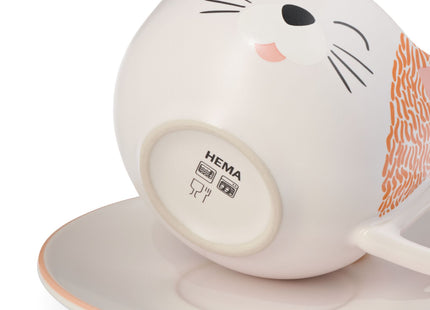 cup and saucer cat 180ml
