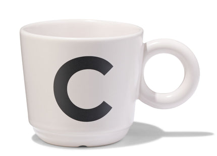 earthenware mug 280ml letter C