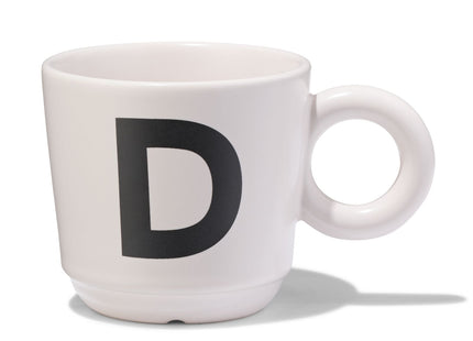 earthenware mug 280ml letter D