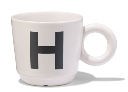 earthenware mug 280ml letter H